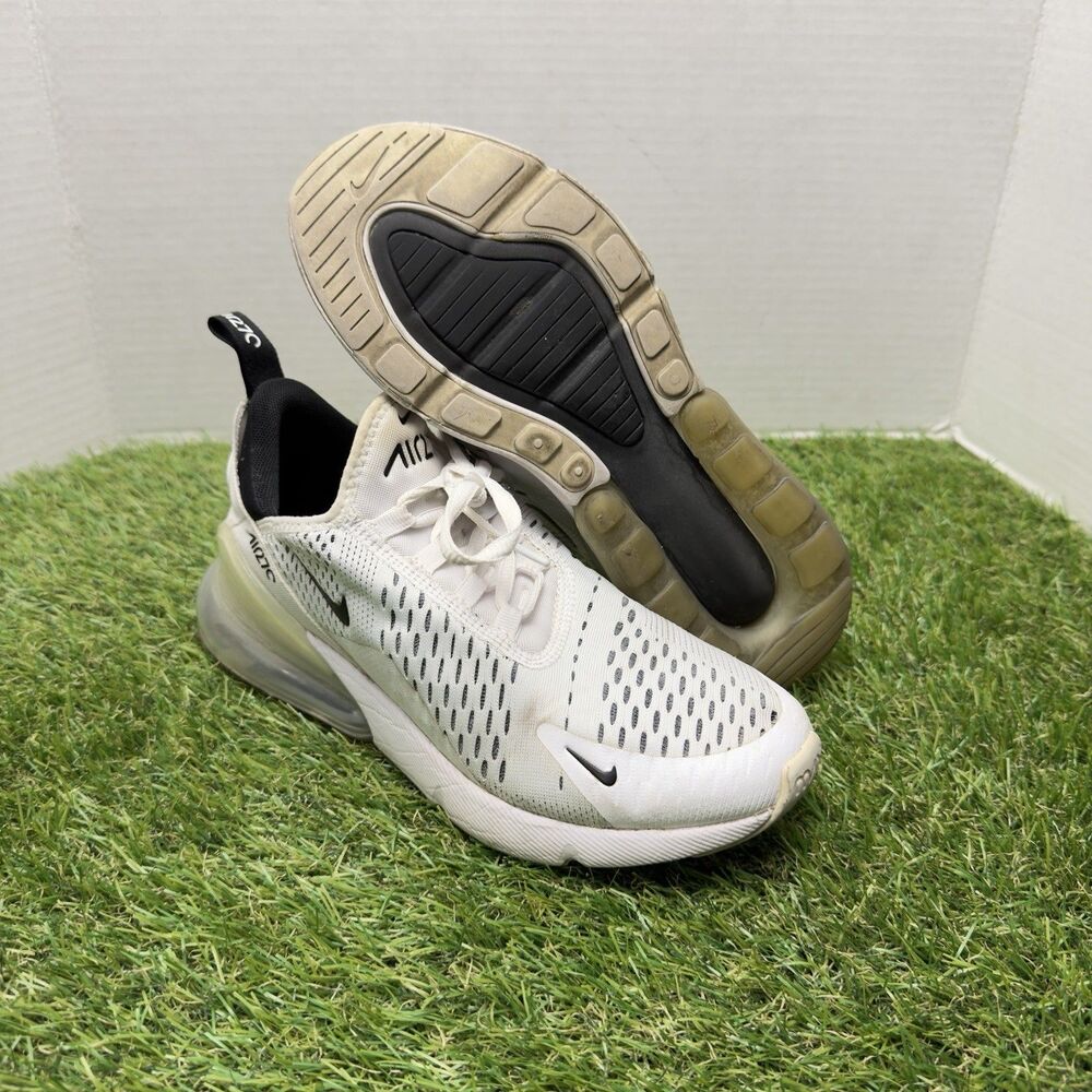 Nike Air Max 270 Womens 7.5 White Black AH6789-100 Shoes Sneakers